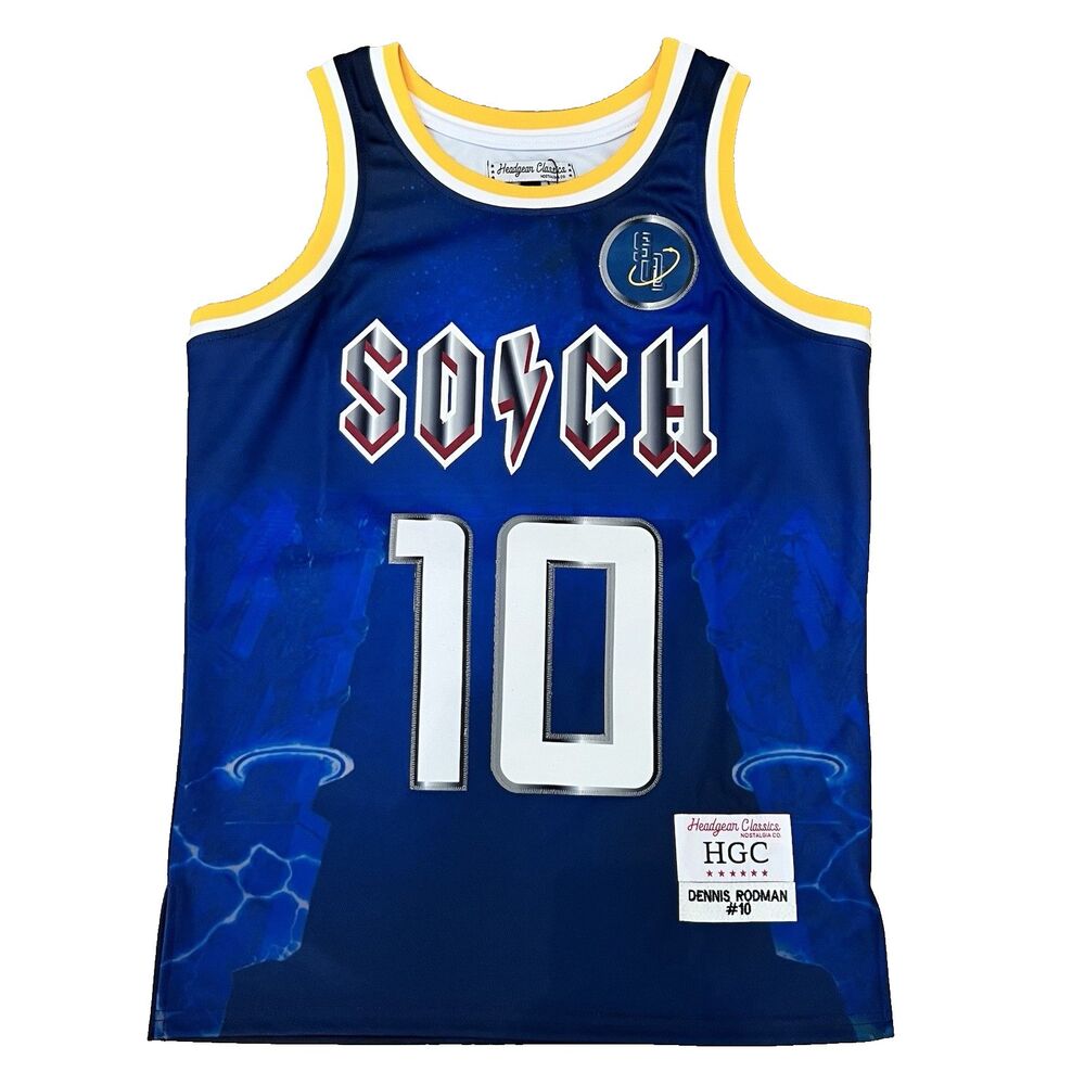 Headgear Classics Dennis Rodman Alternate High School  Basketball Jersey Sz XS